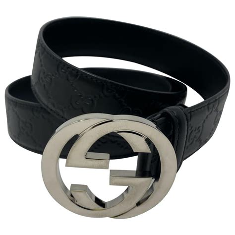 cintura gucci total black|gucci buckle width.